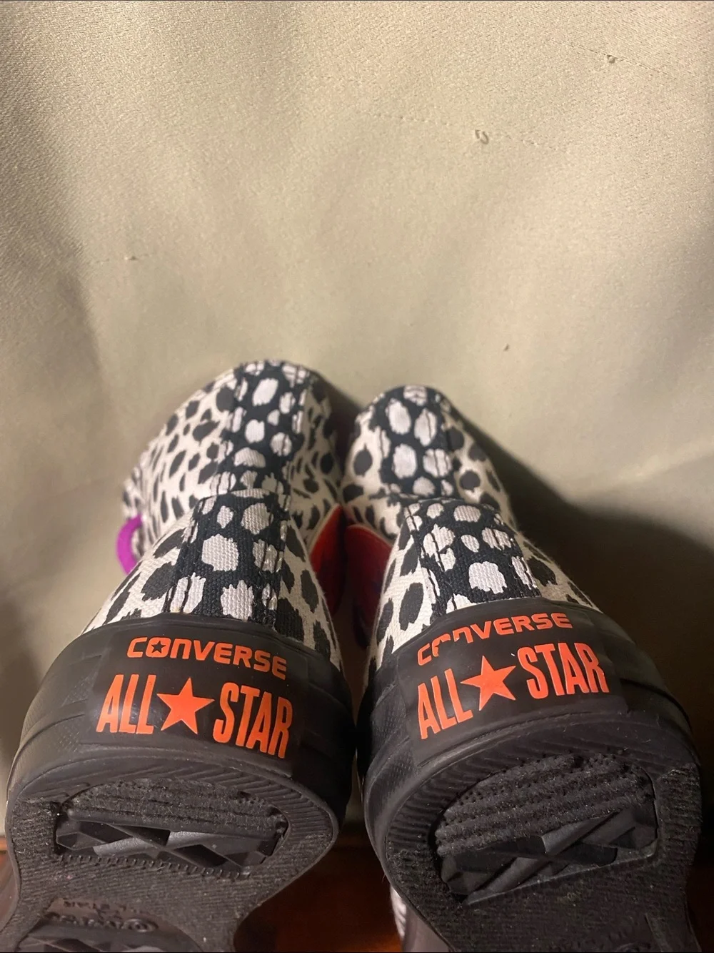 Converse Chuck Taylor Hi Dalmatian Style Spot Print Sneakers Women 7 - Picture 8 of 8
